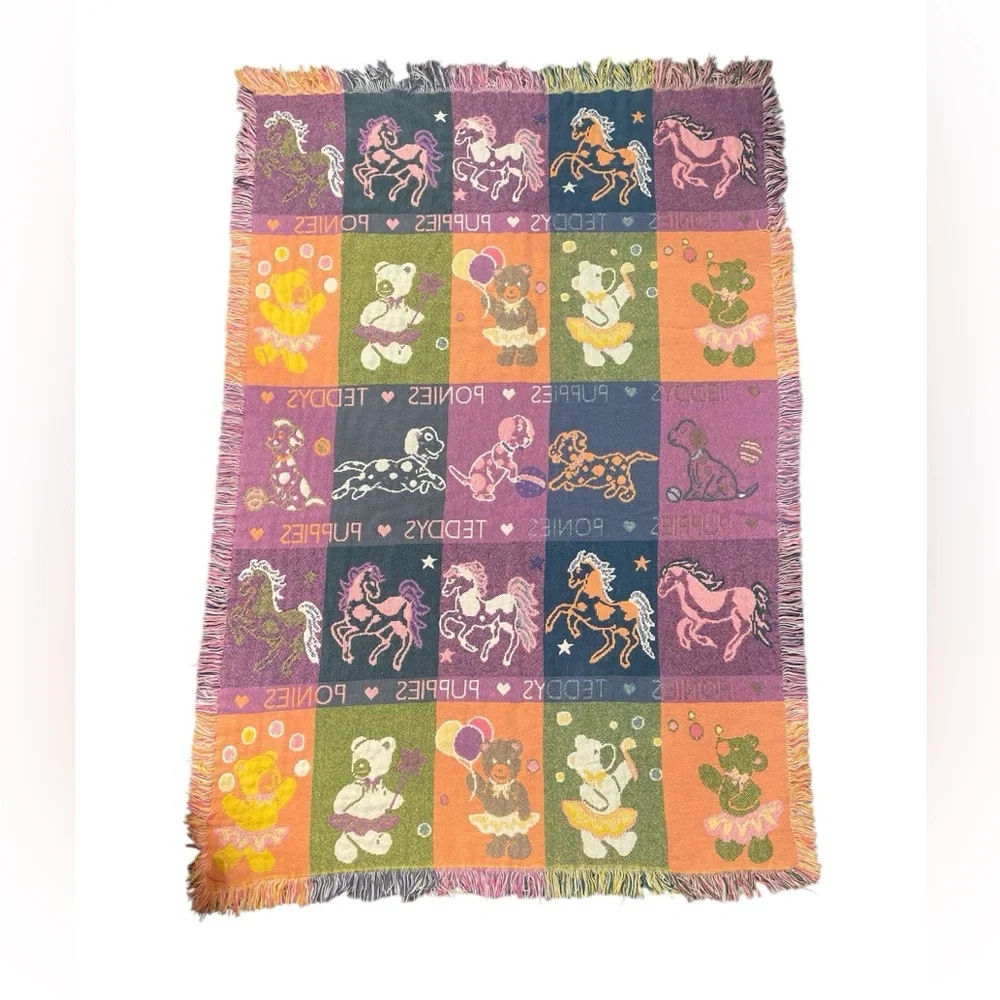 Vintage Pastel Baby or Children’s Blanket
